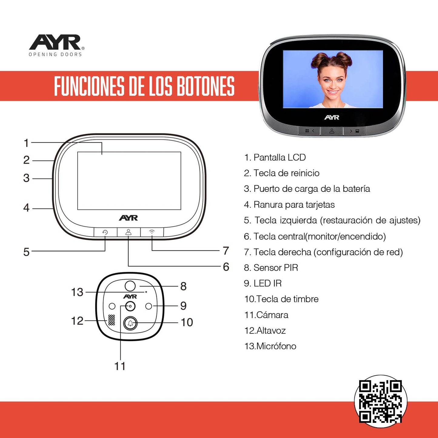 Mirilla Digital WIFI AYR 763