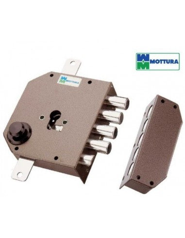 Cerradura de alta Seguridad Sobreponer Multipunto - Perfil cilindro Europeo MOTTURA ITALIA