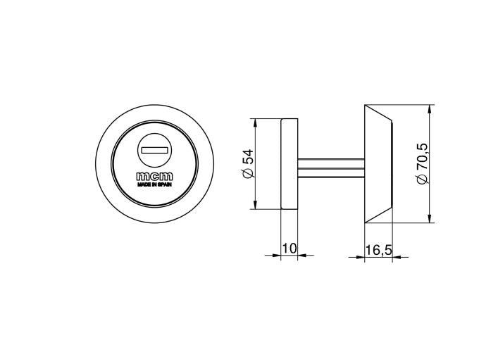 Escudo de alta seguridad redondo MCM 1850HS