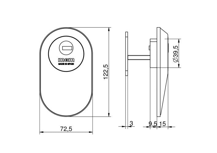 Escudo exterior Cerrado MCM 1850W