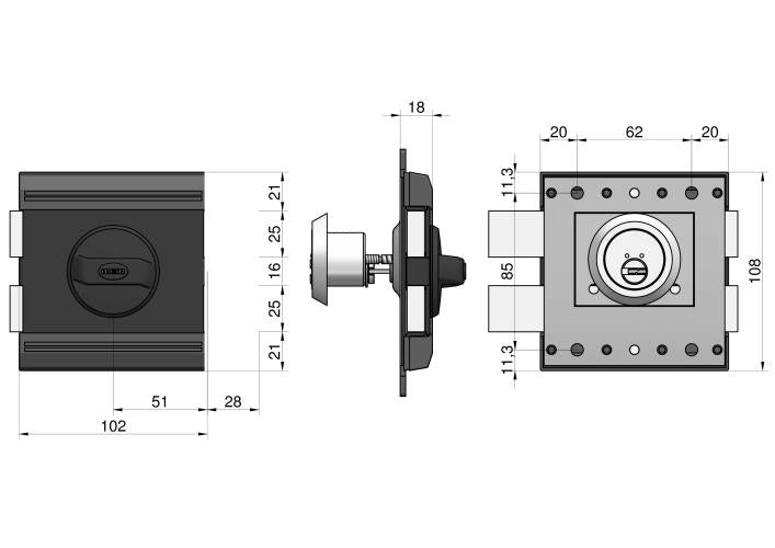 Cerrojo de Sobreponer 5101 con apertura antipánico MCM ESPAÑA