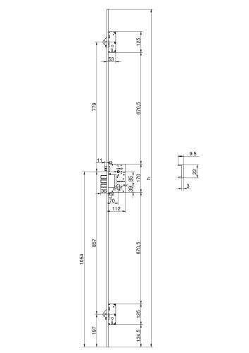 Cerradura de Embutir Multipunto Automática 701A de 3 puntos - Bulones y Gancho MCM ESPAÑA