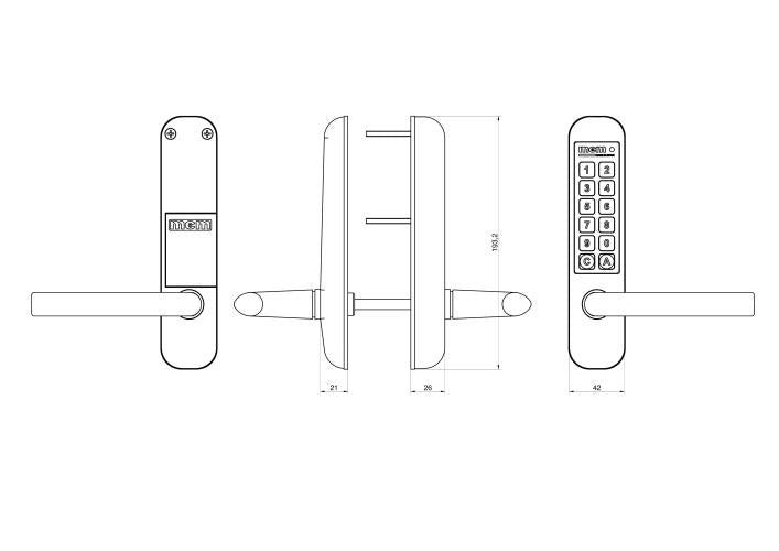 Manija Digital EasyKEY electrónica con teclado DOM MCM ESPAÑA