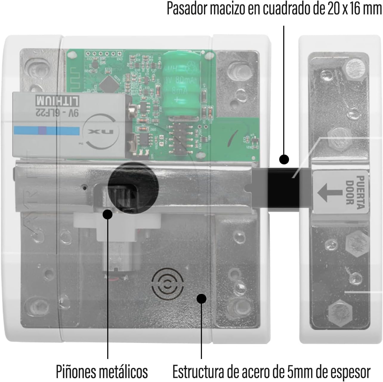 Cerradura Invisible de Alta Seguridad  AYR INT-LOCK BT - 506 BlueTooth