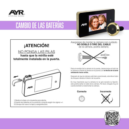 Mirilla Digital AYR 756 Pantalla 2,6"
