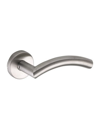 Manija con Roseta Prisma SS008 para puertas Acero Inoxidable Pulido (Made in Spain)