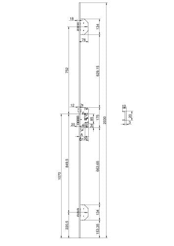 Cerradura de Embutir Multipunto 702-3 de 3 puntos Cinlidro BPS MCM ESPAÑA