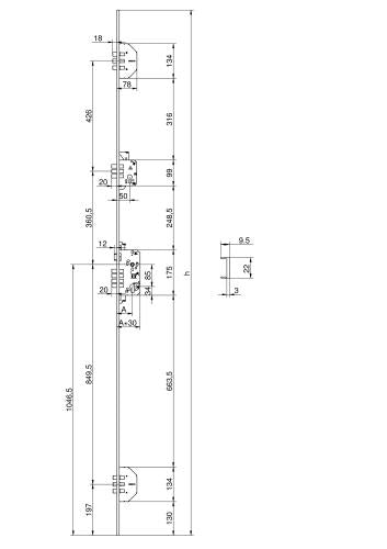 Cerradura de Embutir Multipunto 721-4 de 4 puntos Cilindro BPS MCM ESPAÑA