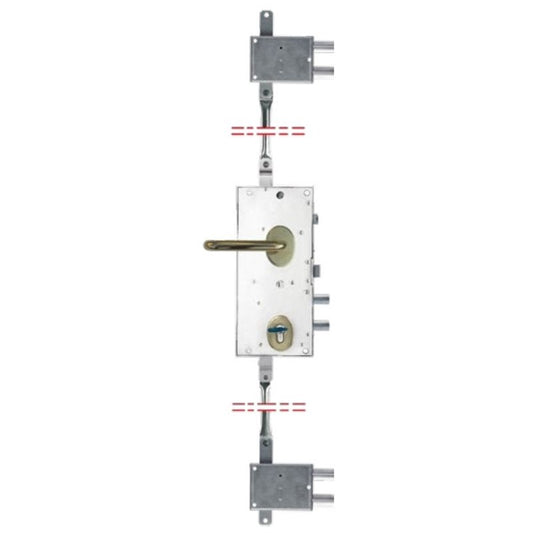 Cerradura de Embutir Multipunto con Cierre Antipánico TRIPLE CIERRE  - AUTOMATICO MOTTURA ITALIA