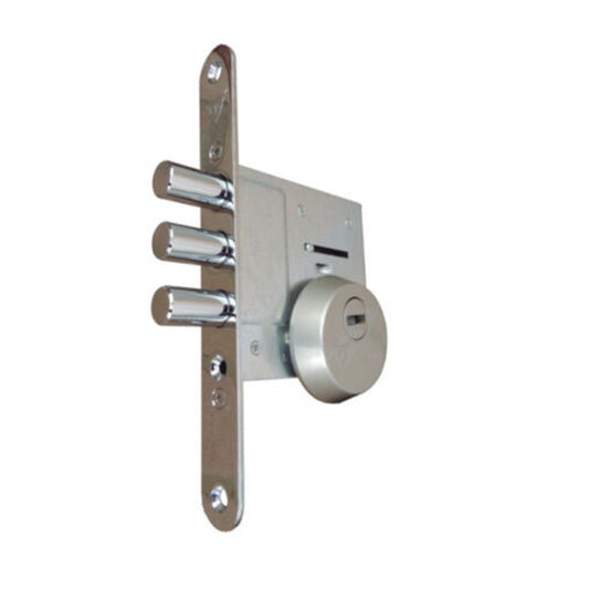 Cerradura de Embutir R80 de 1 Punto de tres bulones + Escudo RB LOCKS