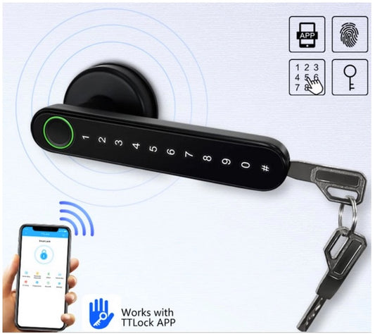 Manija Digital Inteligente Smart apertura Huella - Clave - Llave- APP TTLOCK RB Locks